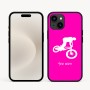 כיסוי בעיצוב אישי עם השם שלך לדגם - Apple iPhone 16e בעיצוב רוכב אופניים