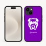 כיסוי בעיצוב אישי עם השם שלך לדגם - Apple iPhone 16e בעיצוב פרצוף בולדוג