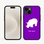 כיסוי בעיצוב אישי עם השם שלך לדגם - Apple iPhone 16e בעיצוב קרנף