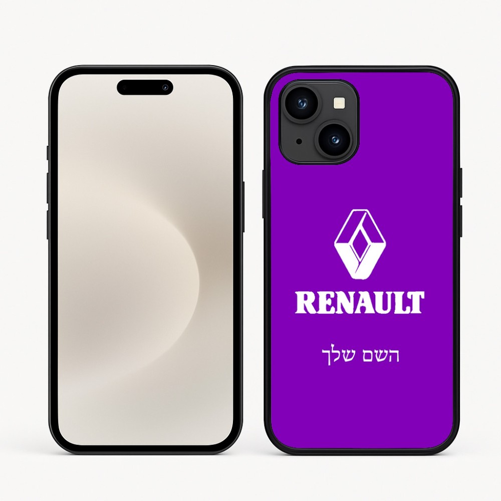 כיסוי בעיצוב אישי עם השם שלך לדגם - Apple iPhone 16e בעיצוב רנו