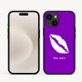 כיסוי בעיצוב אישי עם השם שלך לדגם - Apple iPhone 16e בעיצוב שפתיים - נשיקה
