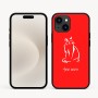 כיסוי בעיצוב אישי עם השם שלך לדגם - Apple iPhone 16e בעיצוב חתול