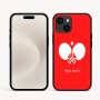 כיסוי בעיצוב אישי עם השם שלך לדגם - Apple iPhone 16e בעיצוב פינג פונג