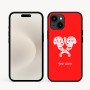 כיסוי בעיצוב אישי עם השם שלך לדגם - Apple iPhone 16e בעיצוב פרחי קרן