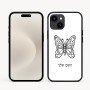 כיסוי בעיצוב אישי עם השם שלך לדגם - Apple iPhone 16e בעיצוב פרפר