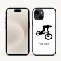 כיסוי בעיצוב אישי עם השם שלך לדגם - Apple iPhone 16e בעיצוב רוכב אופניים