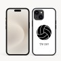 כיסוי בעיצוב אישי עם השם שלך לדגם - Apple iPhone 16e בעיצוב כדור כדורעף