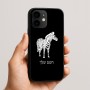 כיסוי בעיצוב אישי עם השם שלך לדגם - Apple iPhone 16e בעיצוב זברה