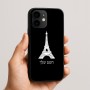 כיסוי בעיצוב אישי עם השם שלך לדגם - Apple iPhone 16e בעיצוב מגדל אייפל