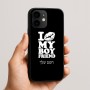 כיסוי בעיצוב אישי עם השם שלך לדגם - Apple iPhone 16e בעיצוב נשקי את חבר שלי