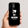 כיסוי בעיצוב אישי עם השם שלך לדגם - Apple iPhone 16e בעיצוב אוהב את החברה שלי