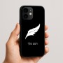 כיסוי בעיצוב אישי עם השם שלך לדגם - Apple iPhone 16e בעיצוב נוצת נוצה