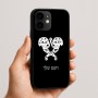 כיסוי בעיצוב אישי עם השם שלך לדגם - Apple iPhone 16e בעיצוב פרחי קרן