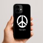 כיסוי בעיצוב אישי עם השם שלך לדגם - Apple iPhone 16e בעיצוב סמל השלום
