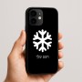 כיסוי בעיצוב אישי עם השם שלך לדגם - Apple iPhone 16e בעיצוב שלג