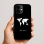 כיסוי בעיצוב אישי עם השם שלך לדגם - Apple iPhone 16e בעיצוב מפת העולם