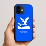 כיסוי בעיצוב אישי עם השם שלך לדגם - Apple iPhone 16e בעיצוב נשר אמריקאי