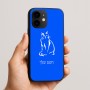 כיסוי בעיצוב אישי עם השם שלך לדגם - Apple iPhone 16e בעיצוב חתול
