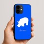 כיסוי בעיצוב אישי עם השם שלך לדגם - Apple iPhone 16e בעיצוב קרנף