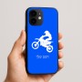 כיסוי בעיצוב אישי עם השם שלך לדגם - Apple iPhone 16e בעיצוב מוטוקרוס