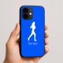 כיסוי בעיצוב אישי עם השם שלך לדגם - Apple iPhone 16e בעיצוב רץ רץ אישה
