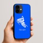 כיסוי בעיצוב אישי עם השם שלך לדגם - Apple iPhone 16e בעיצוב אופנוע שלג