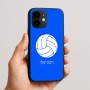 כיסוי בעיצוב אישי עם השם שלך לדגם - Apple iPhone 16e בעיצוב כדור כדורעף