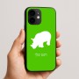 כיסוי בעיצוב אישי עם השם שלך לדגם - Apple iPhone 16e בעיצוב קרנף