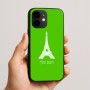 כיסוי בעיצוב אישי עם השם שלך לדגם - Apple iPhone 16e בעיצוב מגדל אייפל