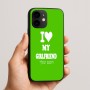 כיסוי בעיצוב אישי עם השם שלך לדגם - Apple iPhone 16e בעיצוב אוהב את החברה שלי