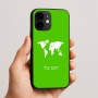 כיסוי בעיצוב אישי עם השם שלך לדגם - Apple iPhone 16e בעיצוב מפת העולם