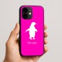 כיסוי בעיצוב אישי עם השם שלך לדגם - Apple iPhone 16e בעיצוב פינגווין