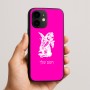 כיסוי בעיצוב אישי עם השם שלך לדגם - Apple iPhone 16e בעיצוב ארנב מחזיק גזר