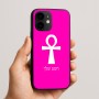כיסוי בעיצוב אישי עם השם שלך לדגם - Apple iPhone 16e בעיצוב אנק - מפתח החיים המצרי