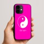 כיסוי בעיצוב אישי עם השם שלך לדגם - Apple iPhone 16e בעיצוב סמל יינג יאנג