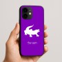 כיסוי בעיצוב אישי עם השם שלך לדגם - Apple iPhone 16e בעיצוב תנין