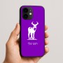כיסוי בעיצוב אישי עם השם שלך לדגם - Apple iPhone 16e בעיצוב צבי