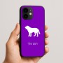 כיסוי בעיצוב אישי עם השם שלך לדגם - Apple iPhone 16e בעיצוב כלב