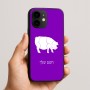 כיסוי בעיצוב אישי עם השם שלך לדגם - Apple iPhone 16e בעיצוב חזיר