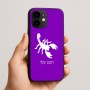 כיסוי בעיצוב אישי עם השם שלך לדגם - Apple iPhone 16e בעיצוב עקרב