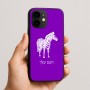 כיסוי בעיצוב אישי עם השם שלך לדגם - Apple iPhone 16e בעיצוב זברה