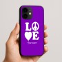 כיסוי בעיצוב אישי עם השם שלך לדגם - Apple iPhone 16e בעיצוב אהבה