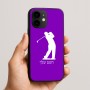 כיסוי בעיצוב אישי עם השם שלך לדגם - Apple iPhone 16e בעיצוב שחקן גולף