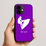 כיסוי בעיצוב אישי עם השם שלך לדגם - Apple iPhone 16e בעיצוב אופנוע ים