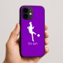 כיסוי בעיצוב אישי עם השם שלך לדגם - Apple iPhone 16e בעיצוב שחקנית כדורגל - אישה