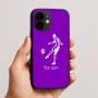 כיסוי בעיצוב אישי עם השם שלך לדגם - Apple iPhone 16e בעיצוב שחקן כדורגל