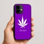 כיסוי בעיצוב אישי עם השם שלך לדגם - Apple iPhone 16e בעיצוב עלה מריחואנה - גראס