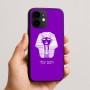 כיסוי בעיצוב אישי עם השם שלך לדגם - Apple iPhone 16e בעיצוב פרעה - תות ענח' אמון מצרי