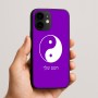 כיסוי בעיצוב אישי עם השם שלך לדגם - Apple iPhone 16e בעיצוב סמל יינג יאנג