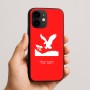כיסוי בעיצוב אישי עם השם שלך לדגם - Apple iPhone 16e בעיצוב נשר אמריקאי